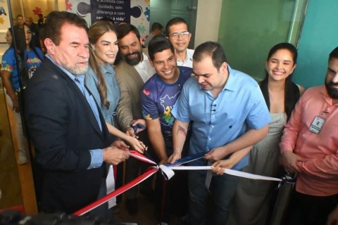 O  Governador interino do Amazonas Roberto Cidade inaugura o Centro de Atenção Integral Juventude TEA.